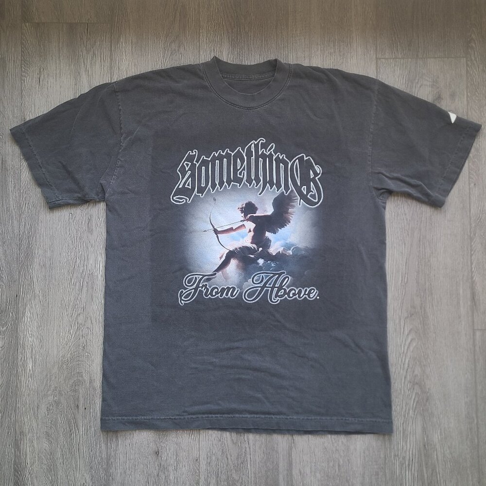 above.millions "Something from Above" slate gray tee with angel/cupid size XL